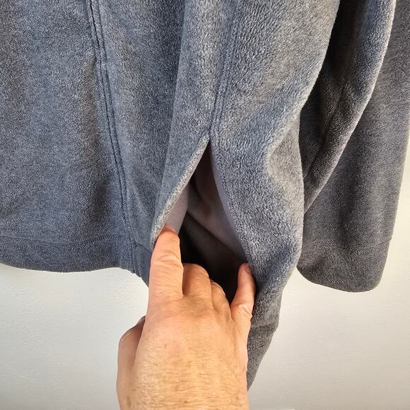 L.L.Bean Full Zip Jacket Women's XL Gray Nordic Snowflake Fair Isle Fleece READ - Picture 4 of 10